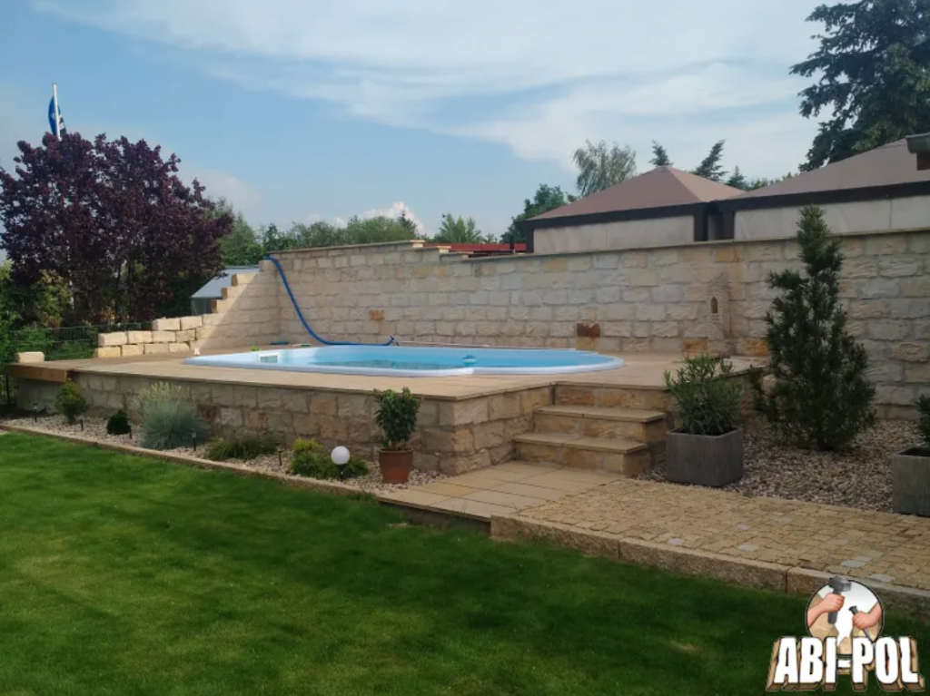 Sandsteinpflaster im Garten